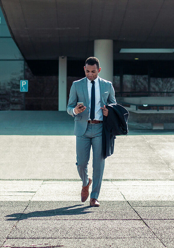 man on phone